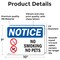 Signmission No Smoking No Pets Sign, Vinyl Decal, 10in W x 7in L, 2PK OS-2PACK-NS-D-710-L-14806 - alternate 3